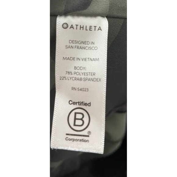 Athleta green camo leggings 7/8 pockets yoga workout exercise size small - Picture 8 of 9